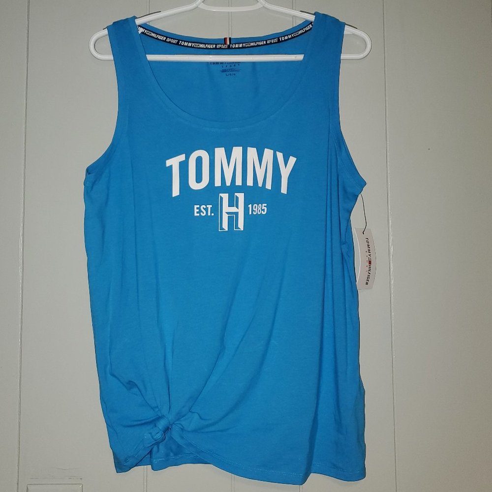 Tommy Hilfiger Printed Graphic on Chest Casual Basic Tank NEW WITH TAGS